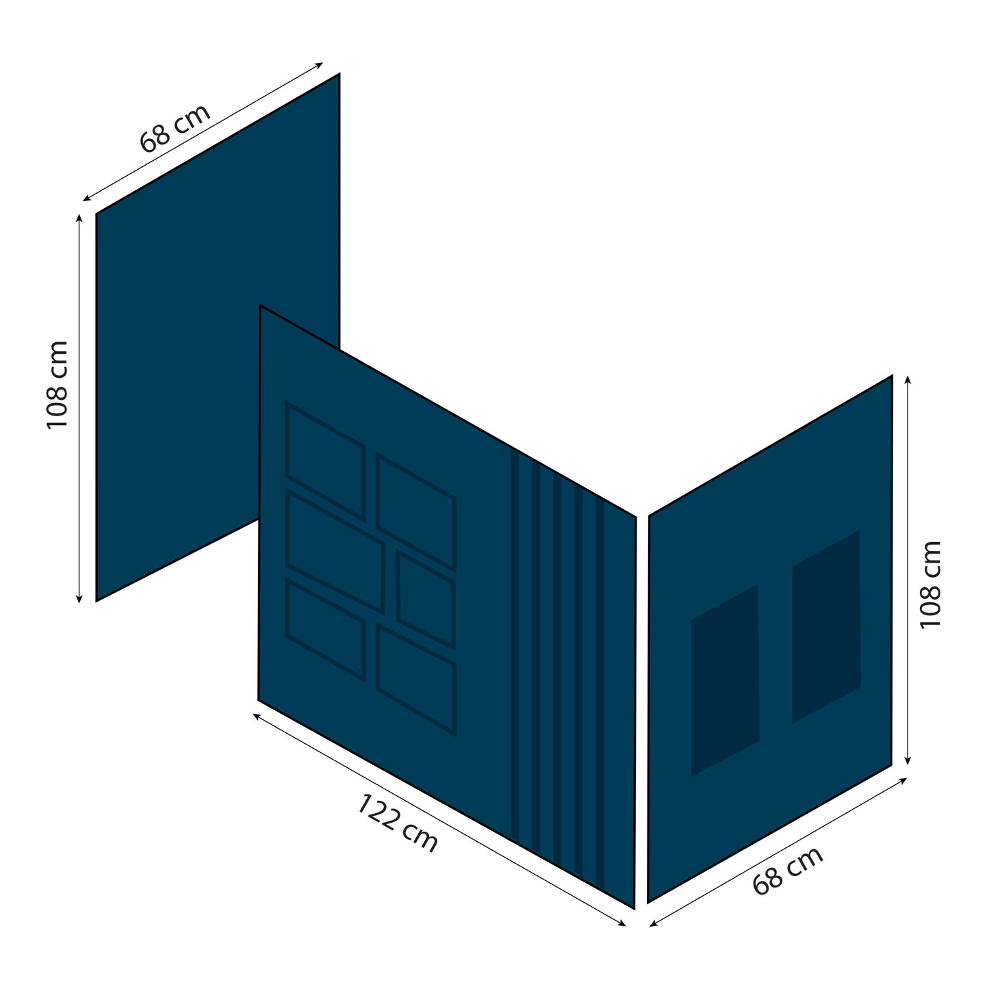 Hoppekids Creator curtain for mid-high bed 70x160 cm