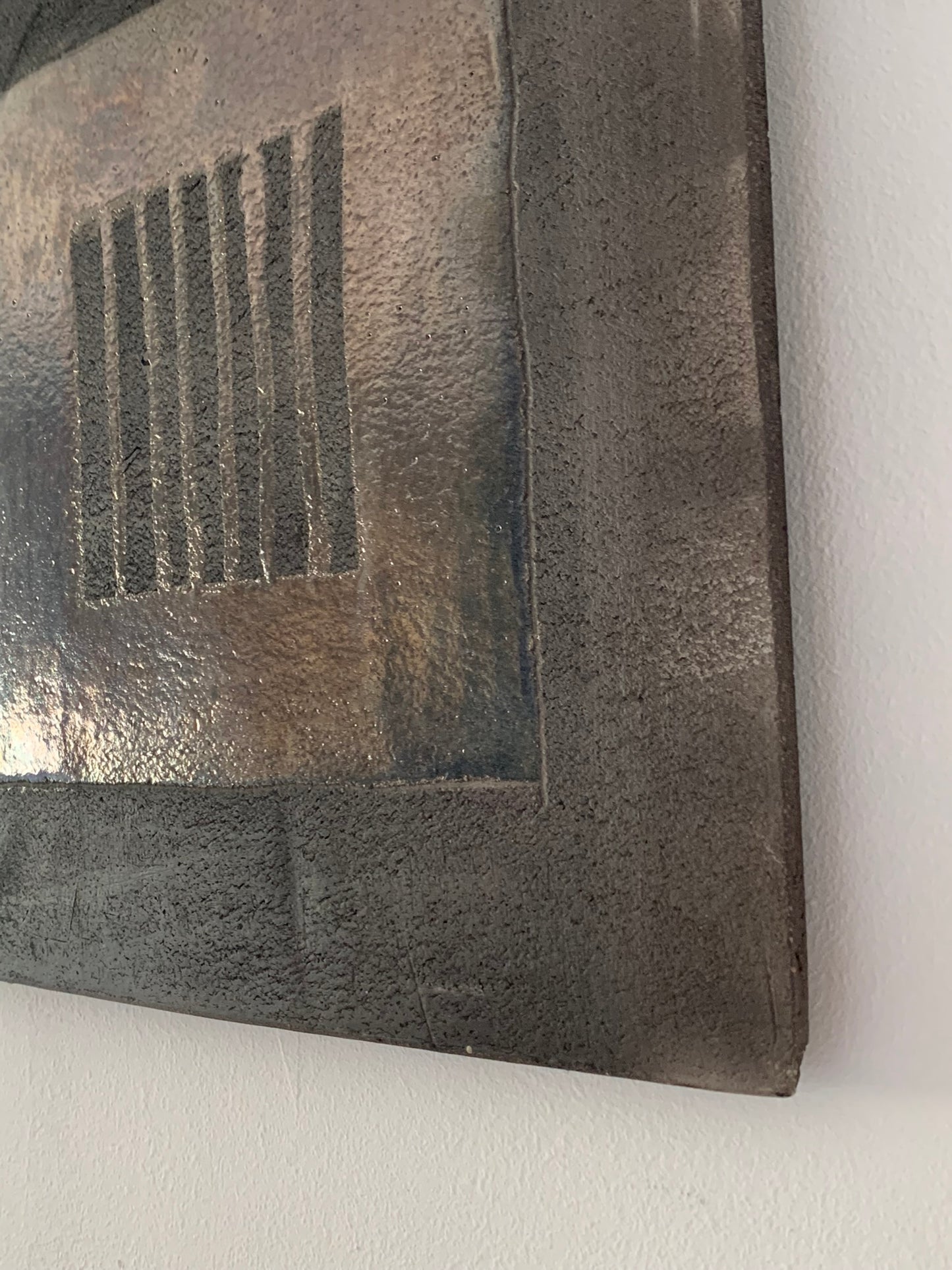 Formella in ceramica Raku 30×30 – pezzo unico artigianale