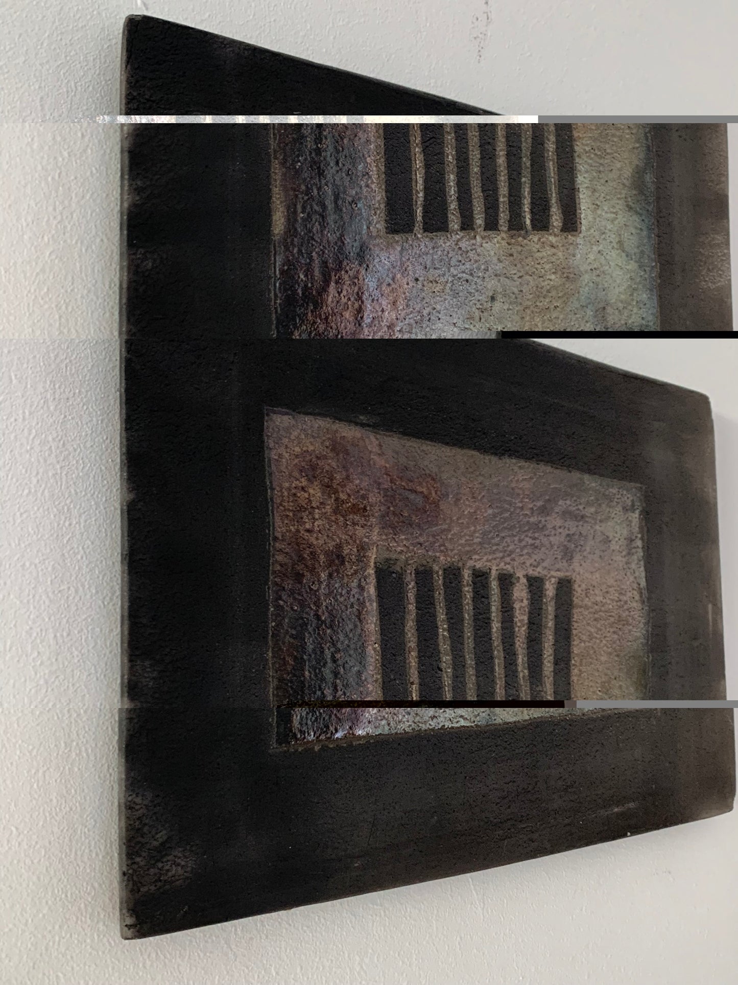 Formella in ceramica Raku 30×30 – pezzo unico artigianale