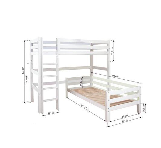 Hoppekids ECO Luxury Bunk bed Angle