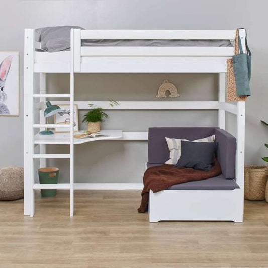 Hoppekids ECO Luxury MEGA bed with lounge-Module and desk, Flexible slat frame