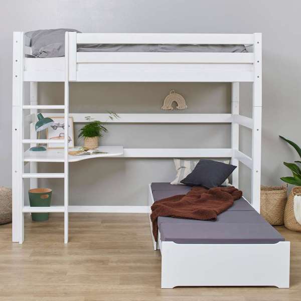 Hoppekids ECO Luxury MEGA bed with lounge-Module and desk, Flexible slat frame