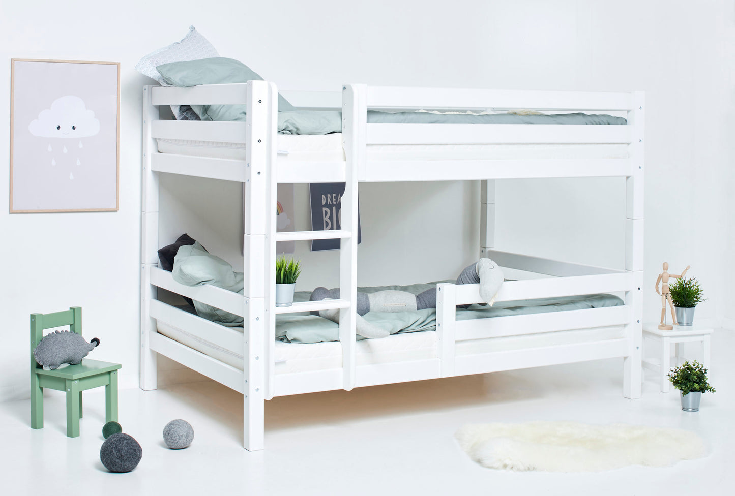 Hoppekids ECO Luxury Bunk bed with two bed rails