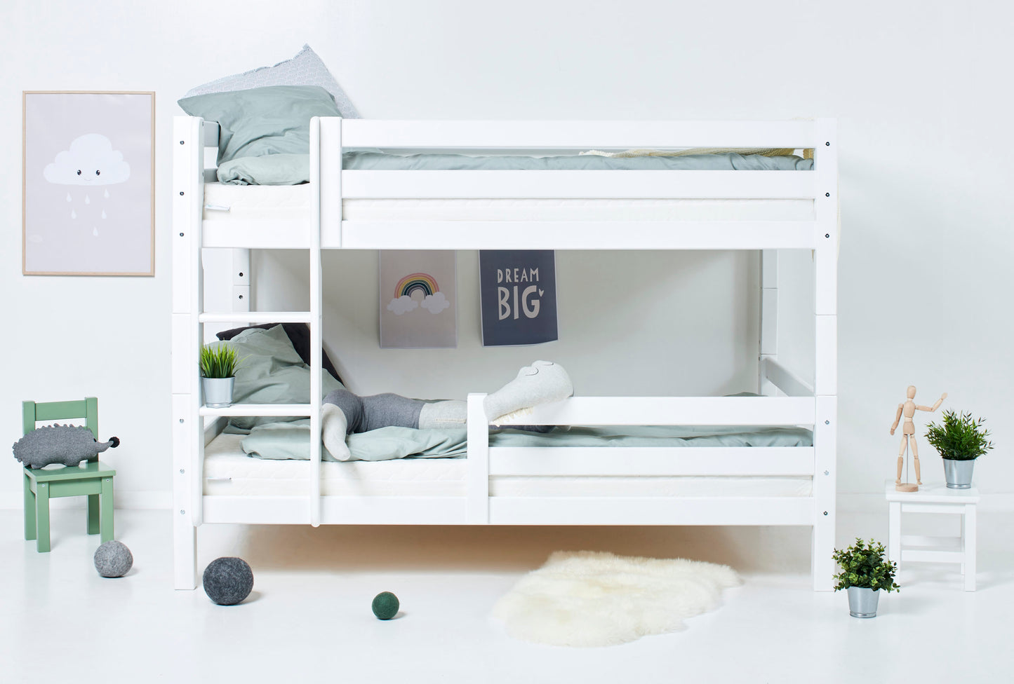 Hoppekids ECO Luxury Bunk bed with two bed rails