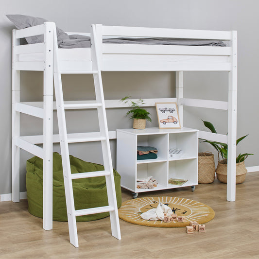 Hoppekids ECO Luxury High sleeper with slanted ladder, Flexible slat frame