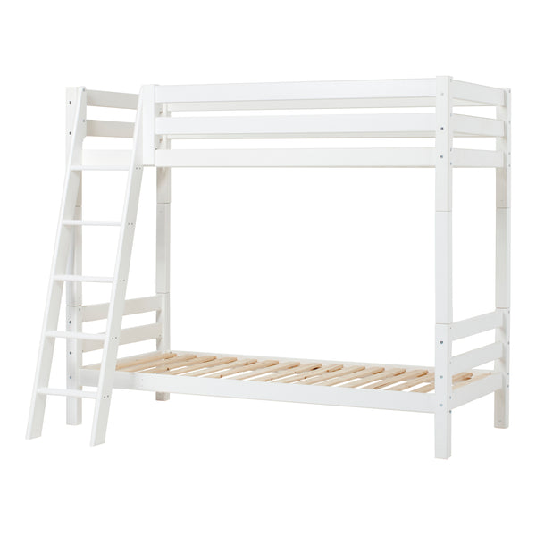 Hoppekids ECO Luxury high bunk bed with slanted ladder, Flexible slat frame