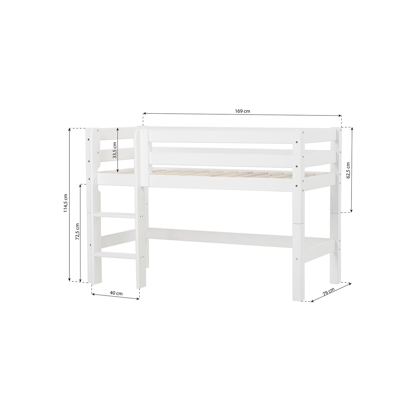 Hoppekids ECO Luxury half high bed