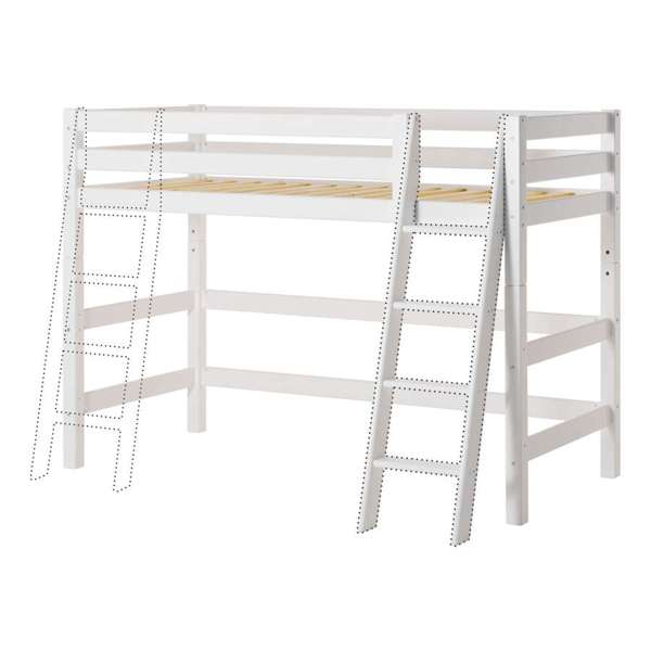 Hoppekids ECO Luxury mid high bed with Slanted ladder