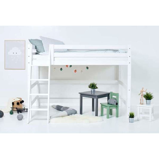 Hoppekids ECO Luxury mid high bed with Slanted ladder