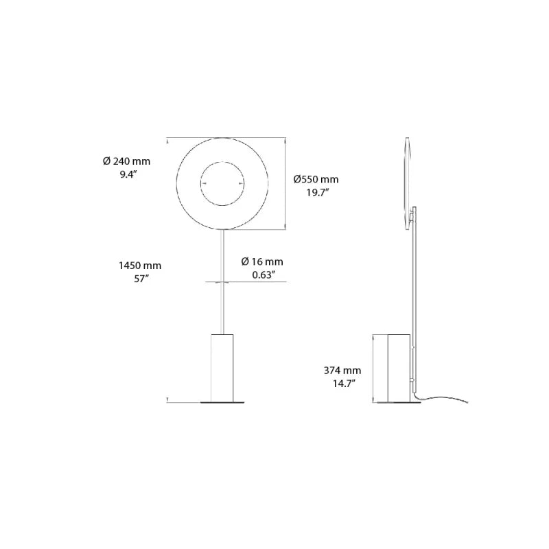 10 HEURES 10 Iris Totem Lampada da Terra LED