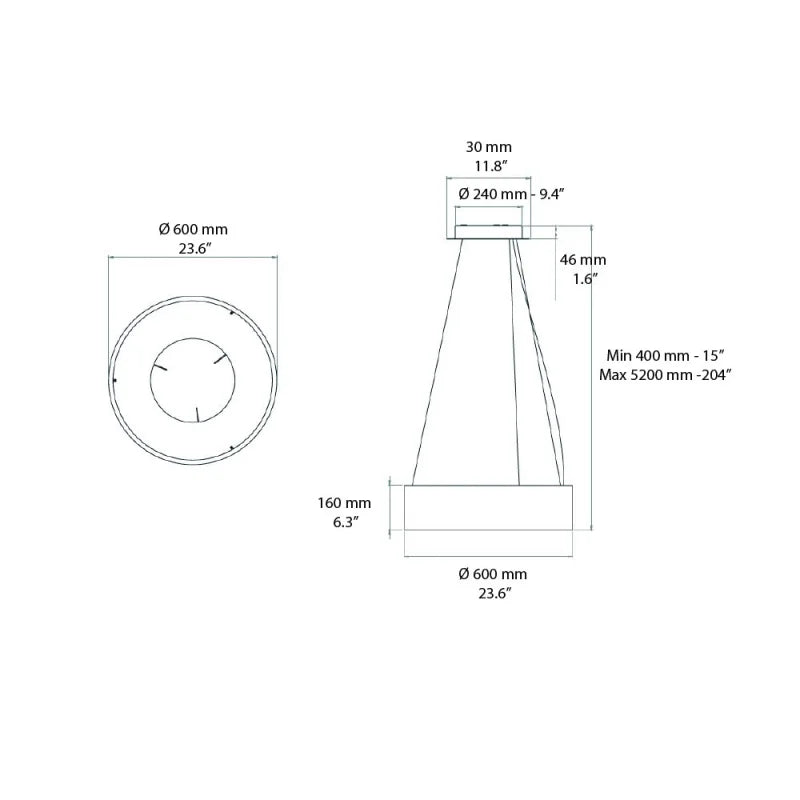 10 HEURES 10 Ronde Lampada a Sospensione LED