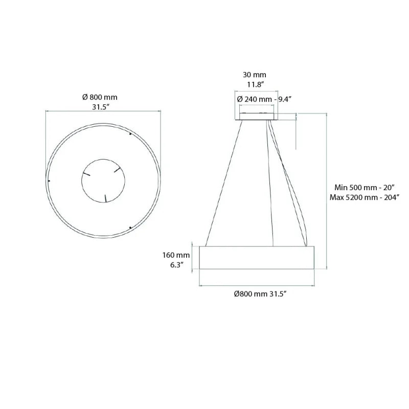 10 HEURES 10 Ronde Lampada a Sospensione LED