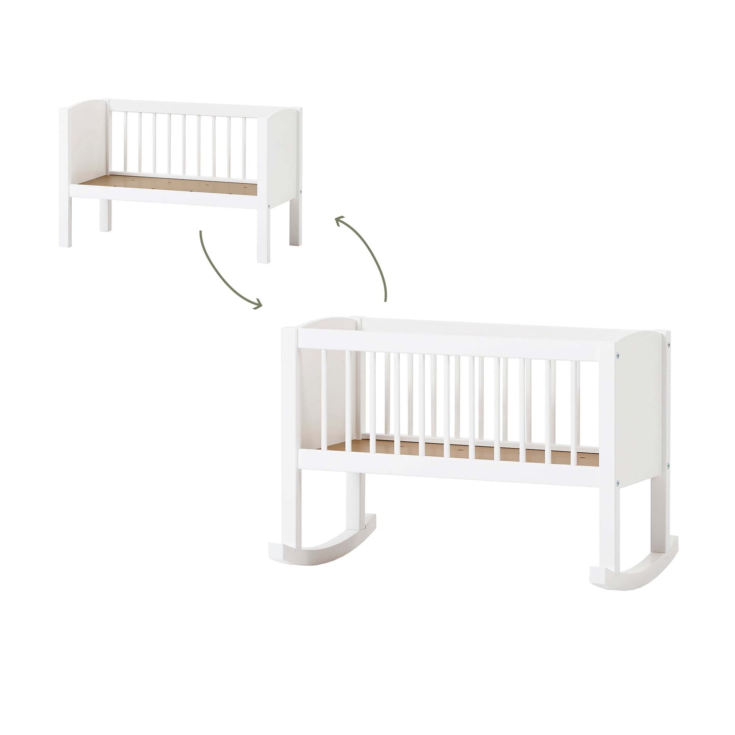 Hoppekids cradle/bench 40x80 cm, White