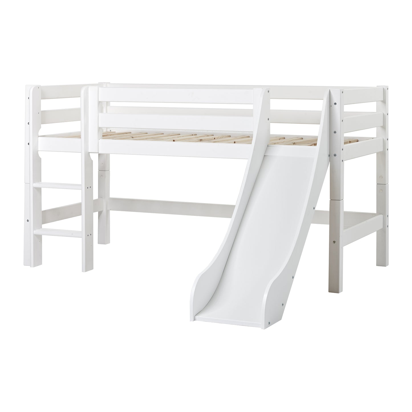 Hoppekids ECO Luxury half high bed with slide, Flexible slat frame