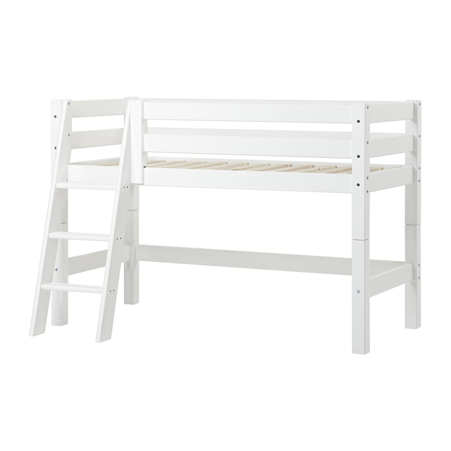 Hoppekids ECO Luxury half high bed with slanted ladder