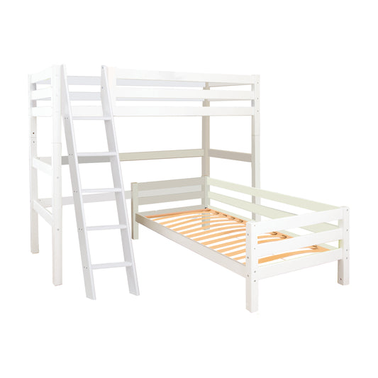 Hoppekids ECO Luxury Bunk bed Angle with slanted ladder, Flexible slat frame