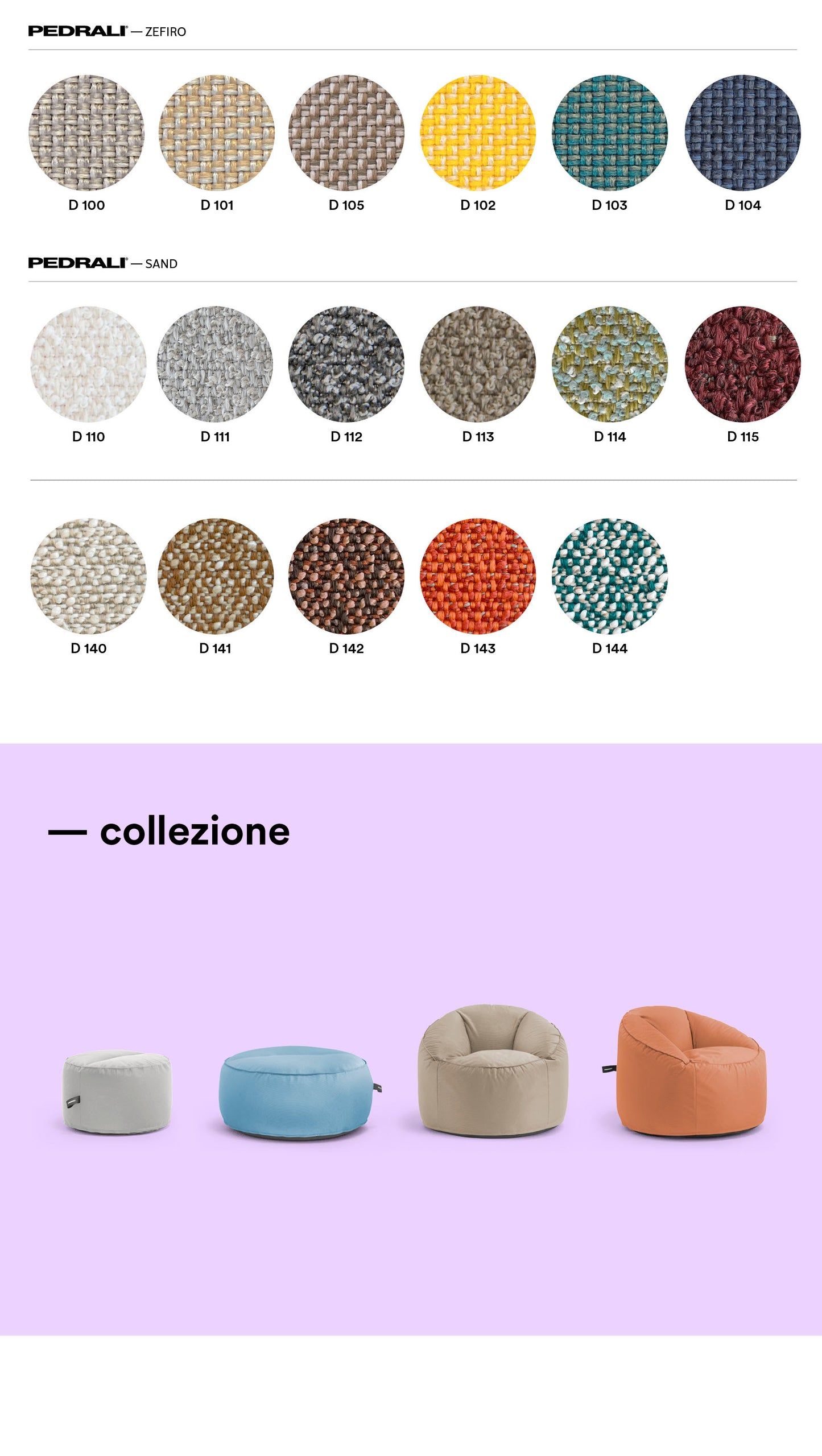 PEDRALI Island pouf Outdoor