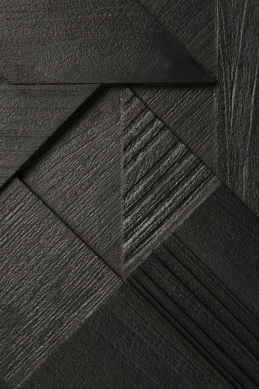 Credenza Graphic in Teck - 4 ante - nero - verniciato - ginardi arredamenti srl