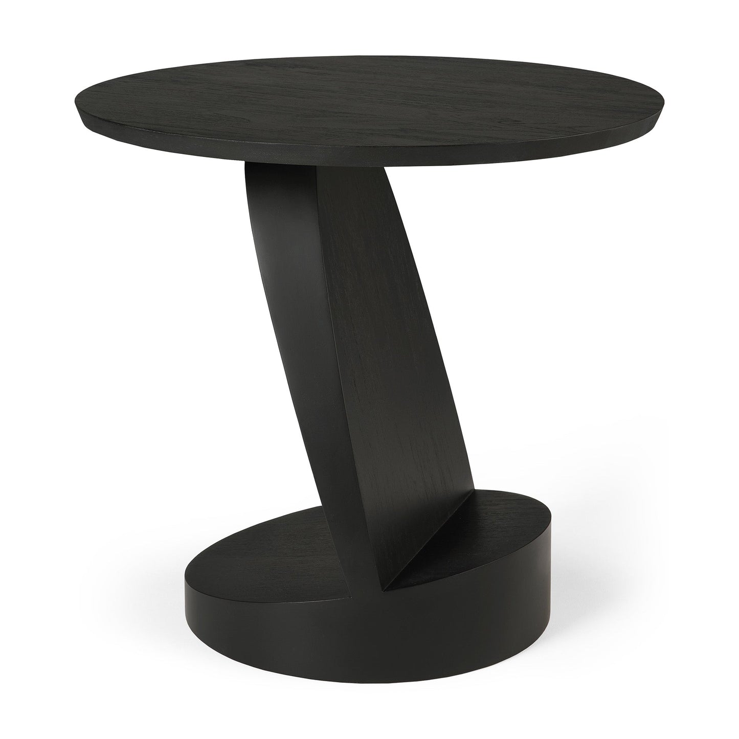 Tavolino Oblic in Teck - nero - verniciato