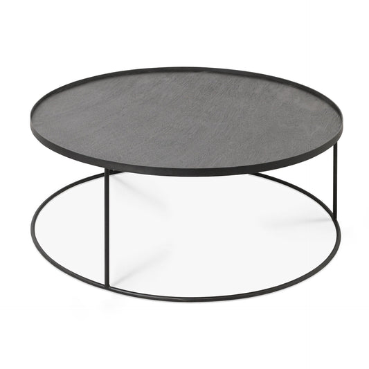 Tavolino vassoio tondo - basso - XL - verniciato (vassoi non inclusi)