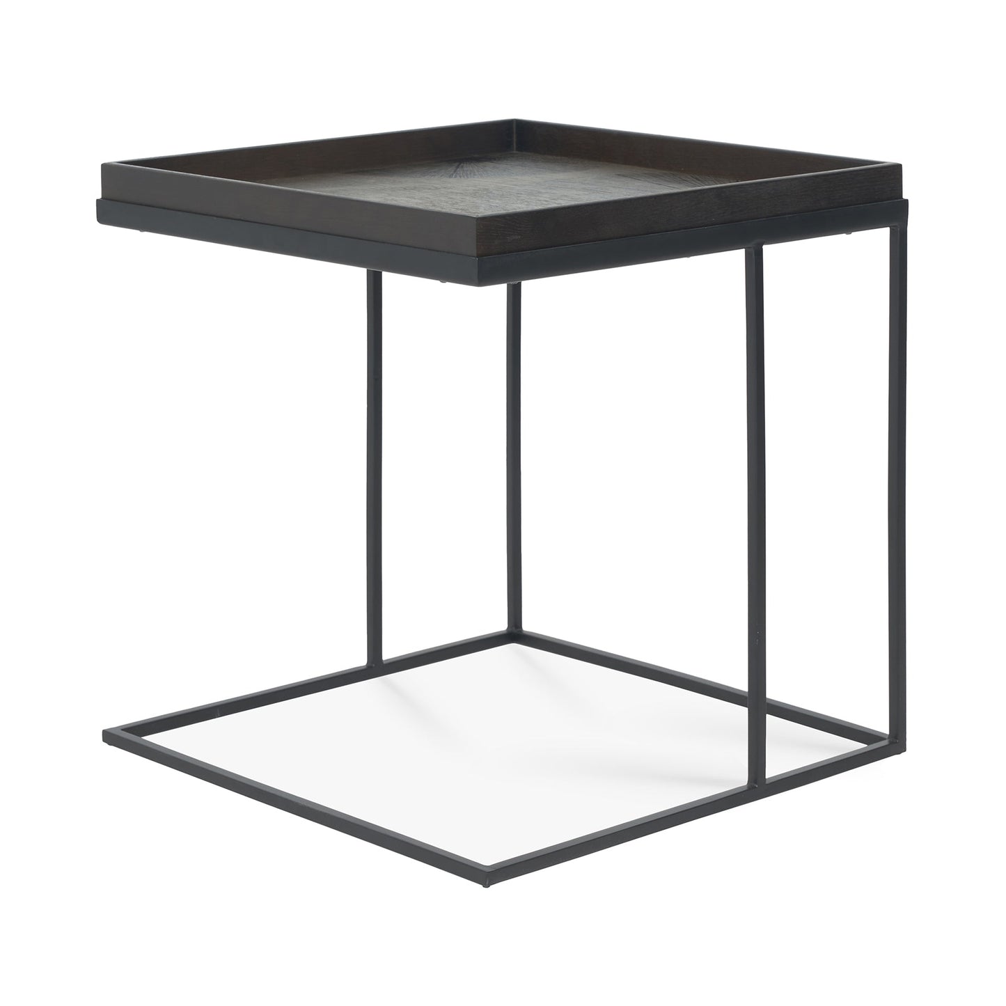 Tavolino vassoio quadrato - basso - verniciato (vassoi non inclusi)