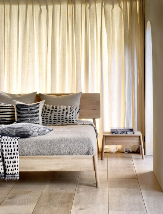 ETHNICRAFT AIR BED | Letto matrimoniale in rovere massello - ginardi arredamenti srl