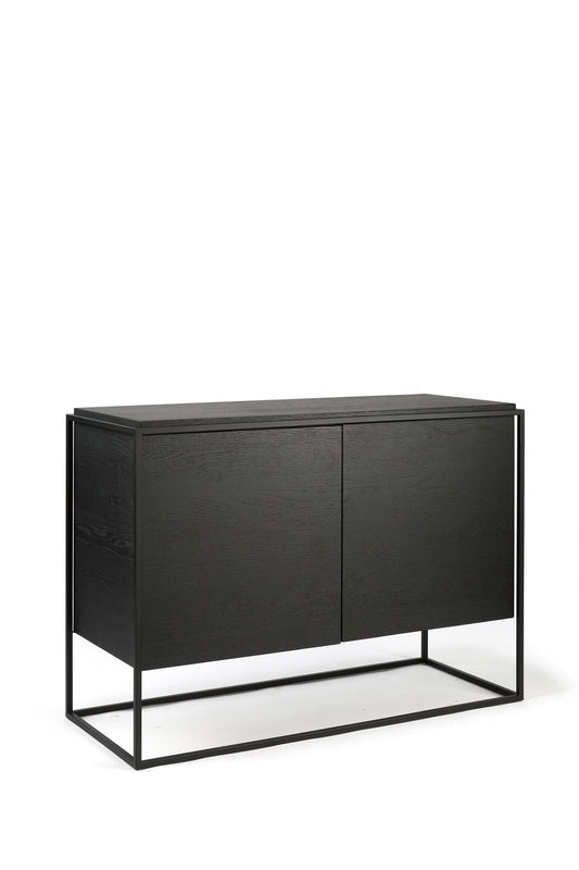 Credenza Monolit in Rovere - nero - 2 ante - metallo nero - verniciato - ginardi arredamenti srl