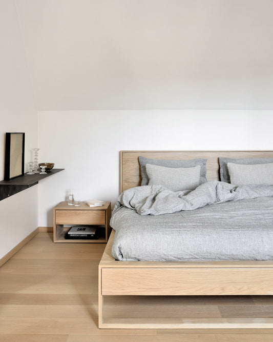 Letto Nordic II in Rovere - senza rete - ginardi arredamenti srl