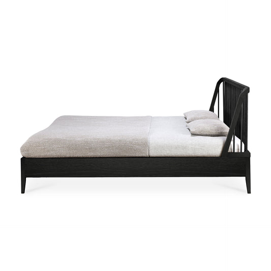 Letto Spindle in Rovere - nero - senza rete - ginardi arredamenti srl