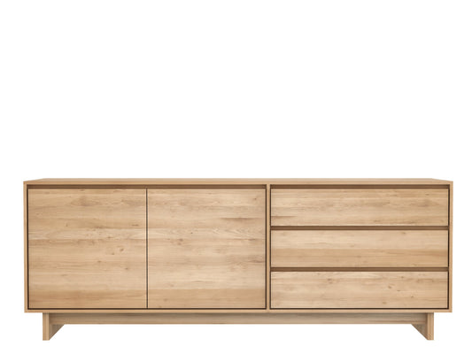 Credenza Wave in Rovere - 2 ante - 3 cassetti - ginardi arredamenti srl