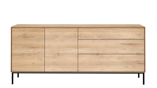 Credenza Whitebird in Rovere - 2 ante, 3 cassetti - verniciato - ginardi arredamenti srl