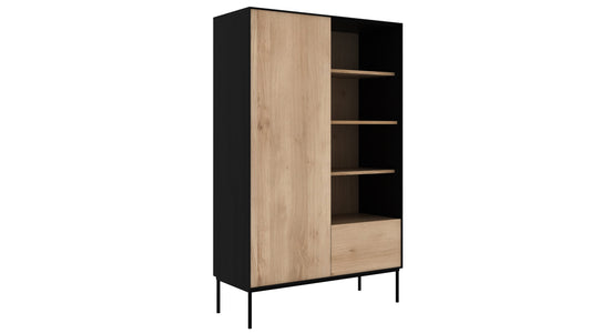 Credenza Blackbird in Rovere - 1 anta, 1 cassetto - verniciato - ginardi arredamenti srl