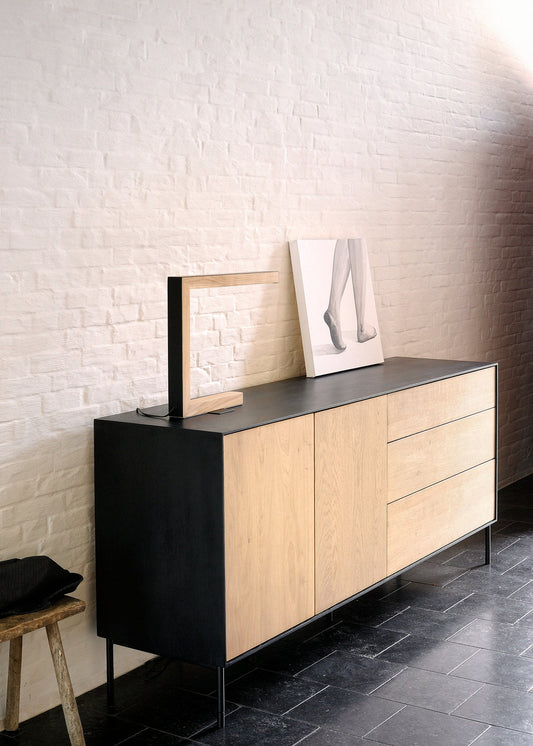 Credenza Blackbird in Rovere - 2 ante, 3 cassetti - verniciato - ginardi arredamenti srl
