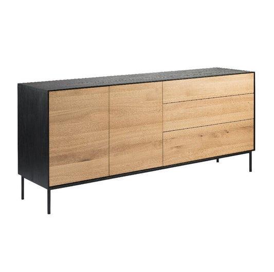 Credenza Blackbird in Rovere - 2 ante, 3 cassetti - verniciato - ginardi arredamenti srl